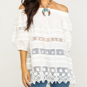 FP "Sounds of Summer Off the Shoulder Tunic Top"